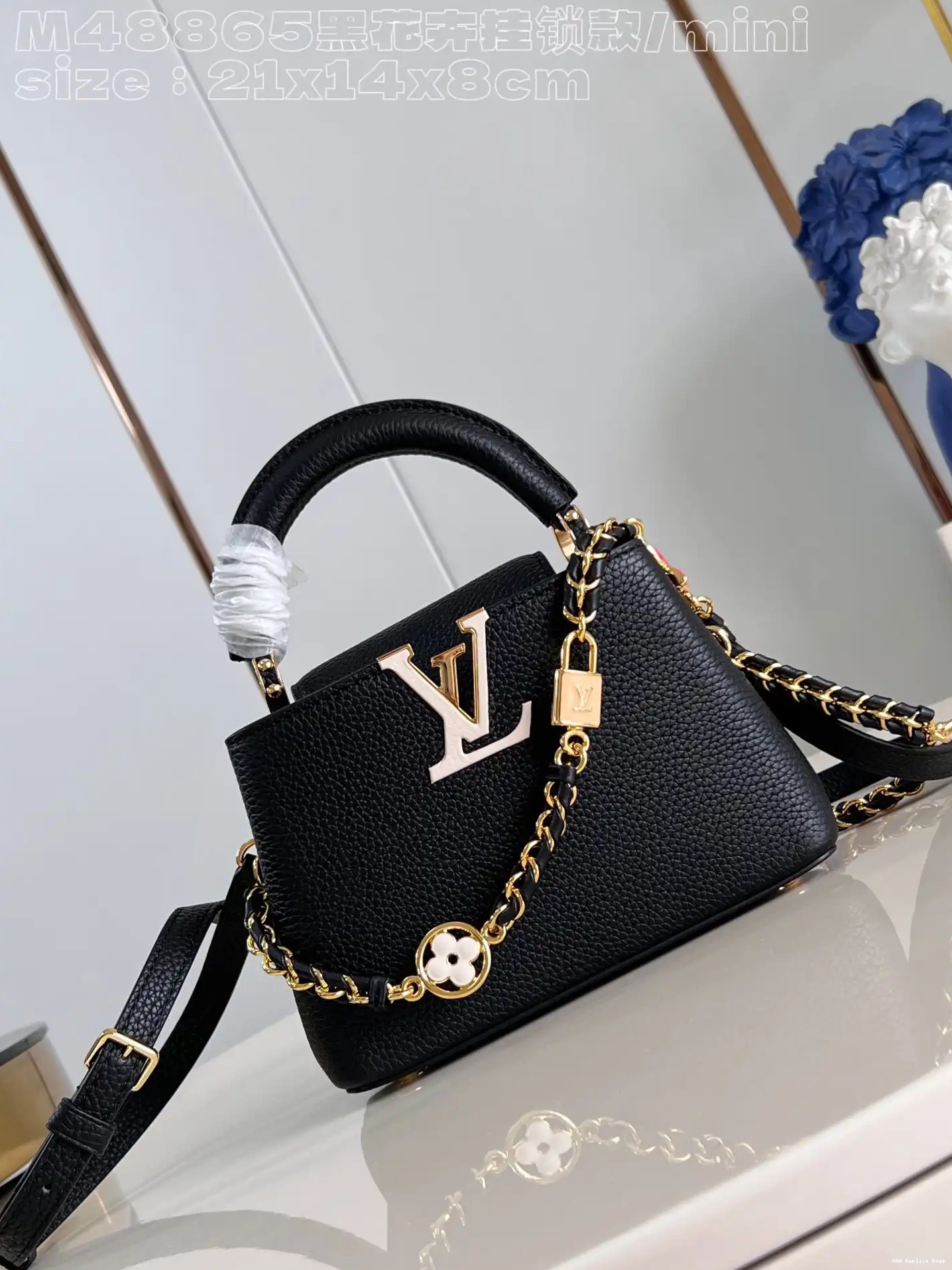 Aaa replica bags CAPUCINES VUITTON LOUIS MINI-21*14*8CM 0706